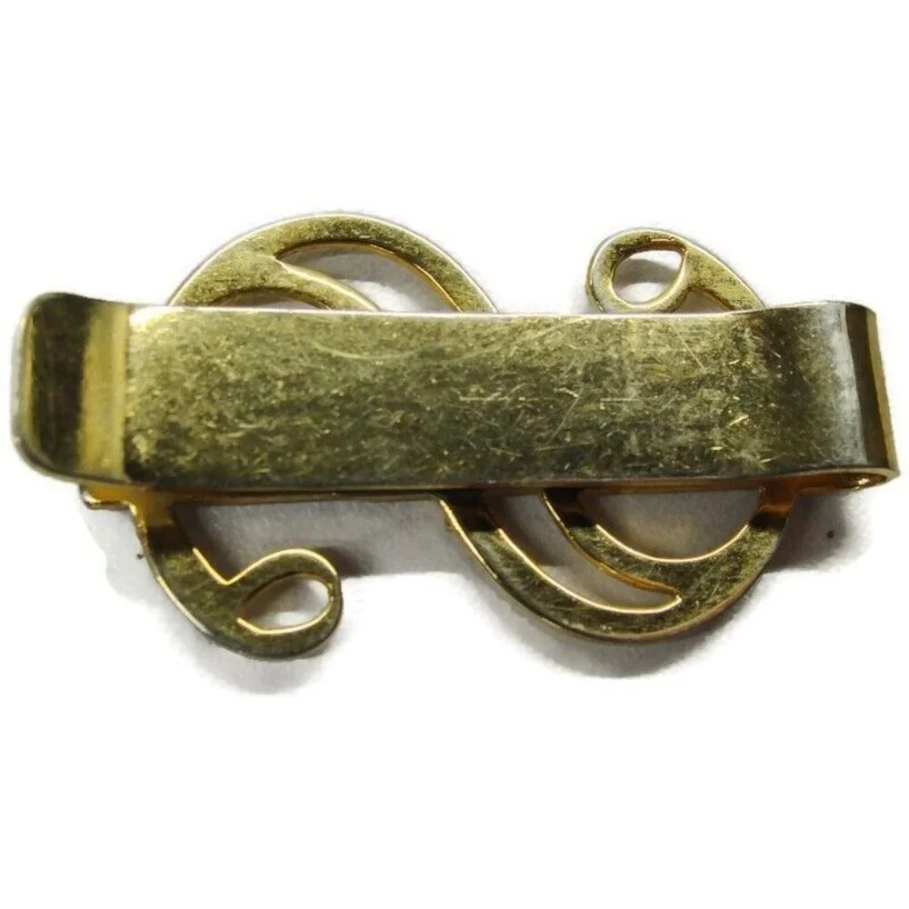 Mason Square Market Order of Eastern Star Dollar $ Sign Gold Tone Money Clip